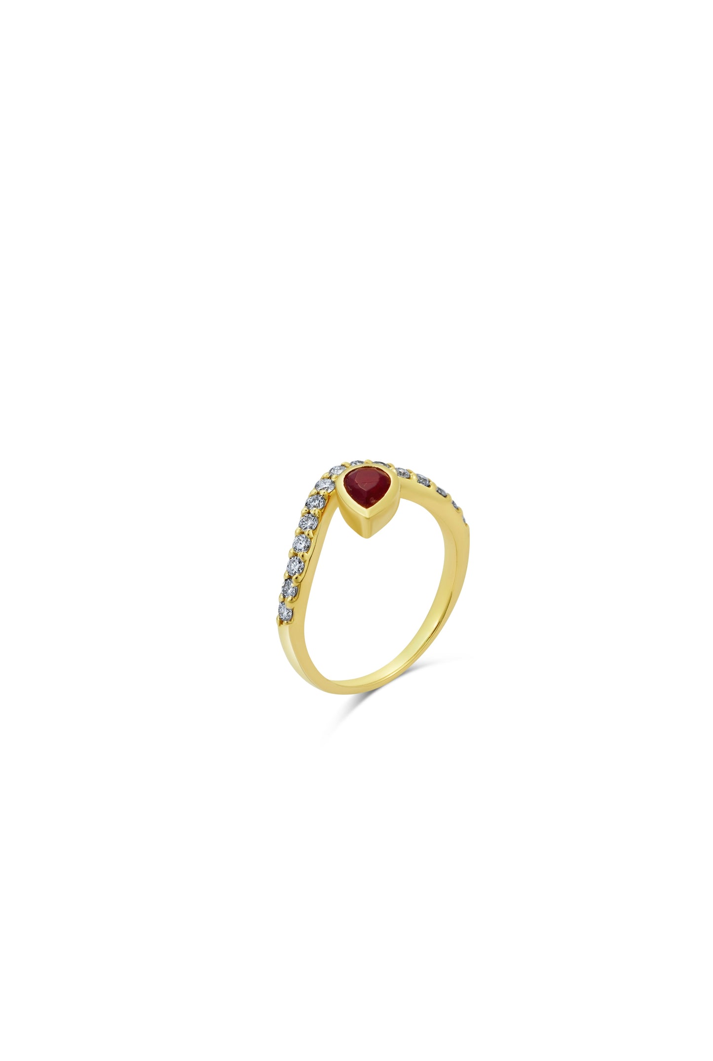 Gem Drop on Diamonds Ring