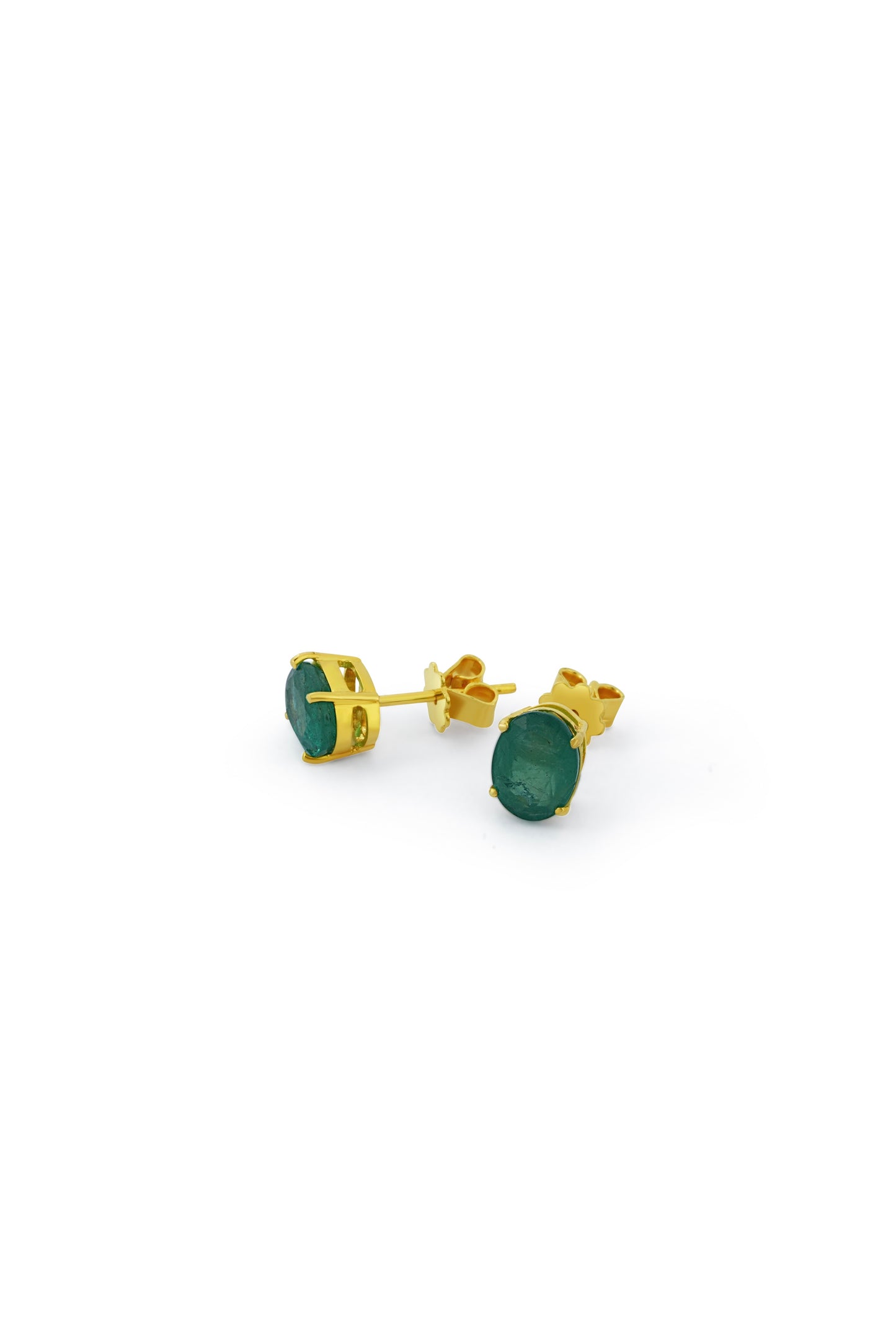 Emerald stud earrings