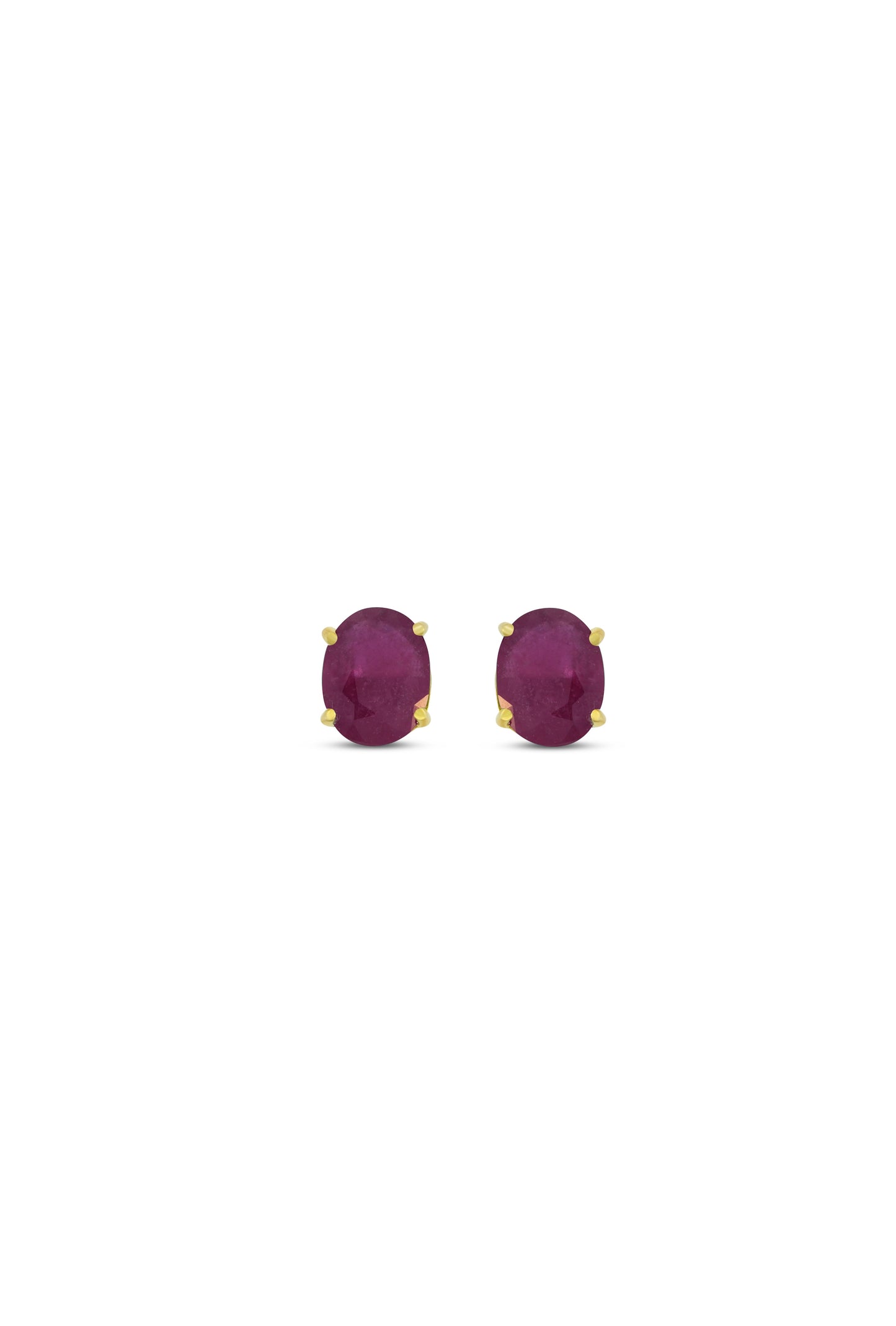 Ruby stud earrings
