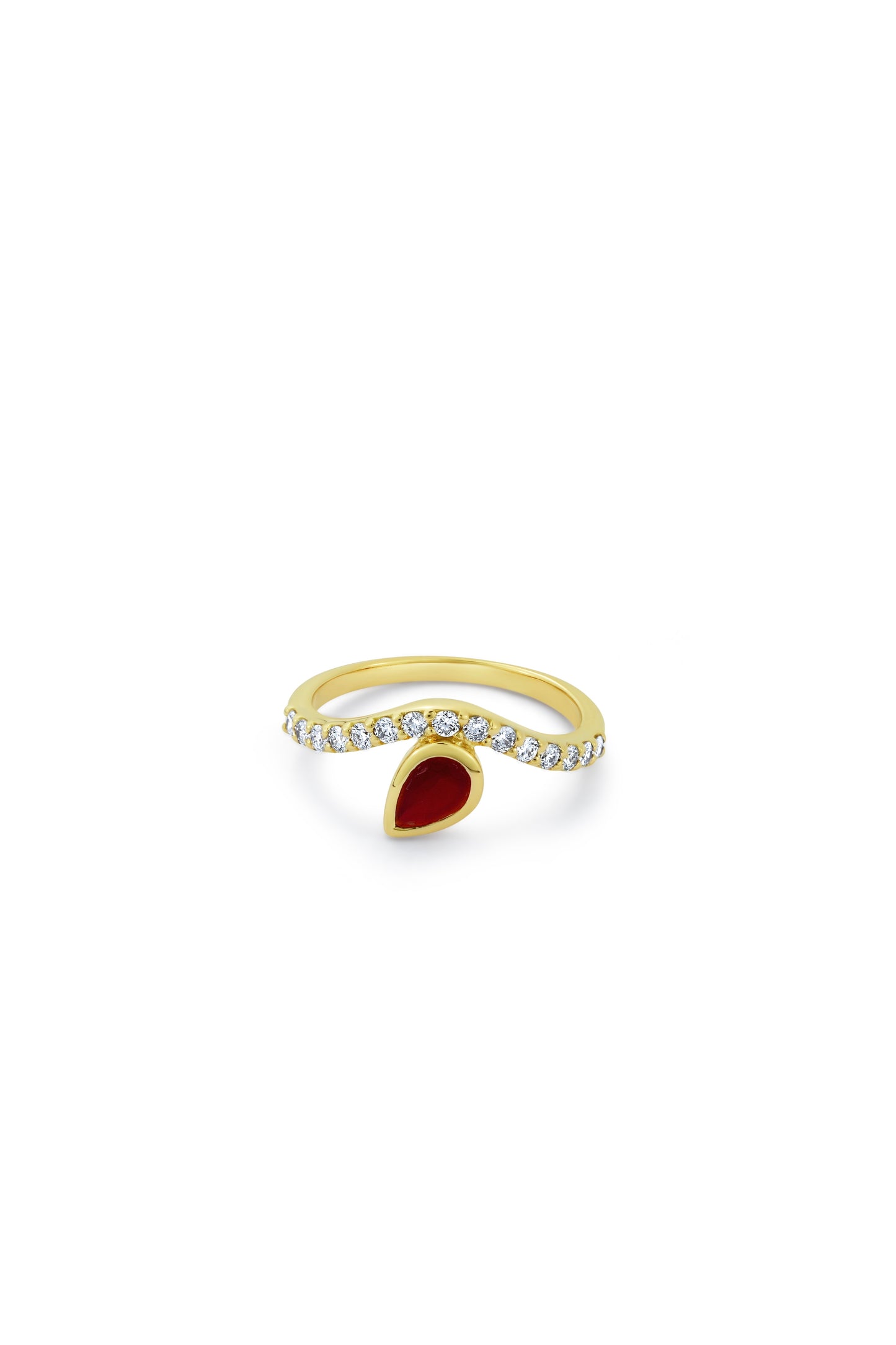 Gem Drop on Diamonds Ring
