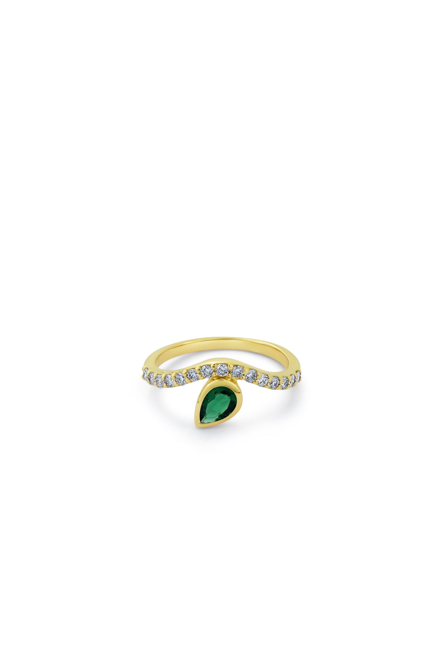 Gem Drop on Diamonds Ring