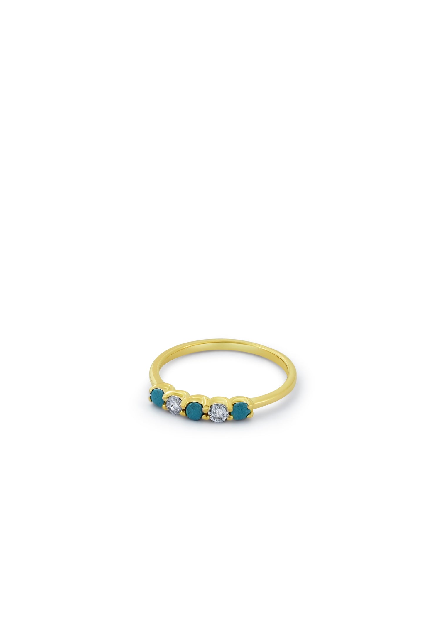 Turquoise and Diamonds Ring