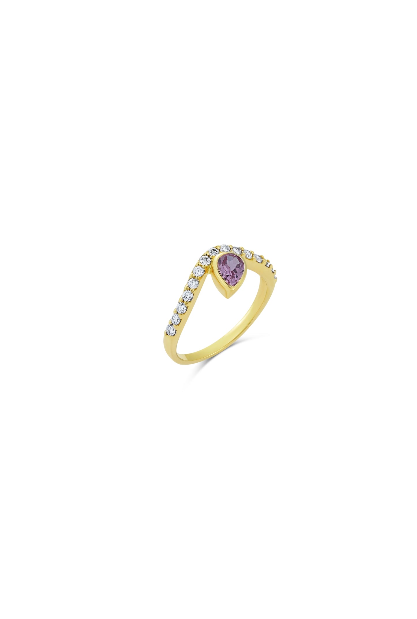 Gem Drop on Diamonds Ring