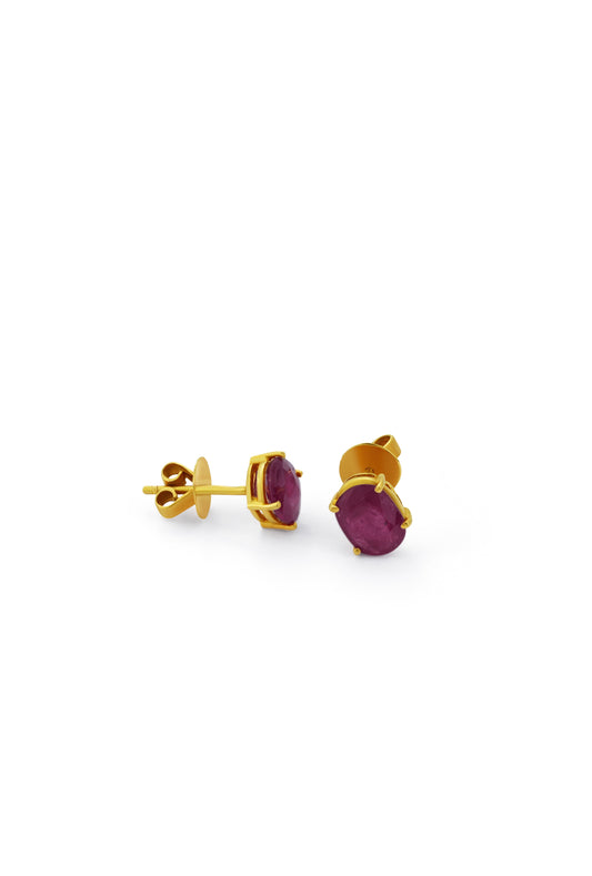 Ruby stud earrings