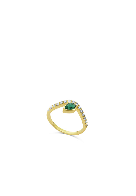 Gem Drop on Diamonds Ring